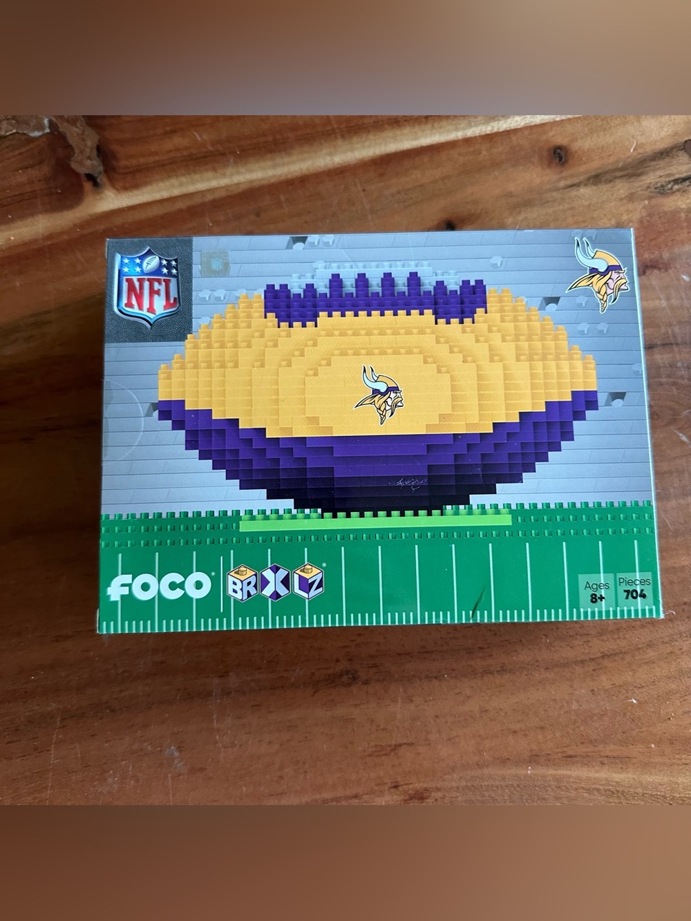 NFL FOCO Minnesota Vikings Yellow & Purple Block Set